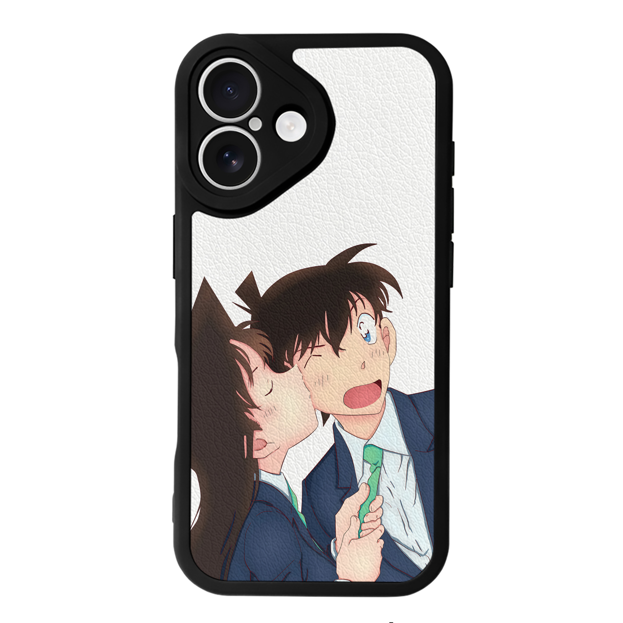 （画像用） 名探偵コナン Detective Conan 【iPhone 16シリーズ対応】シリコンスマホケース（レザー調） 材質：シリコン
